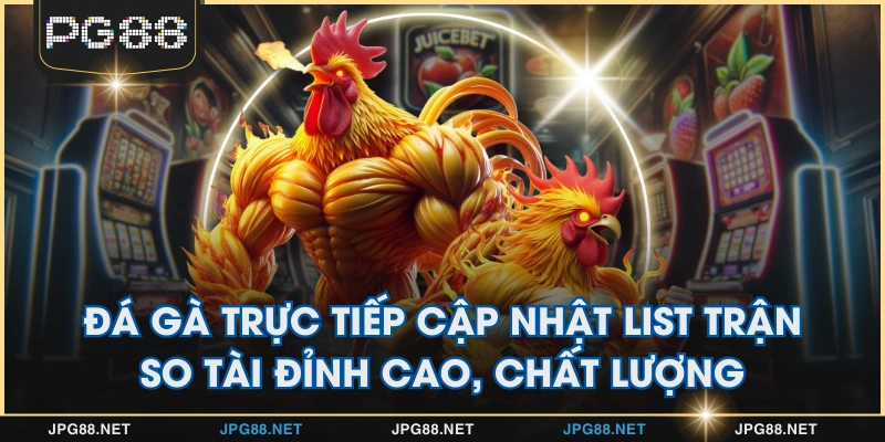 Đá gà trực tiếp cập nhật list trận so tài đỉnh cao, chất lượng